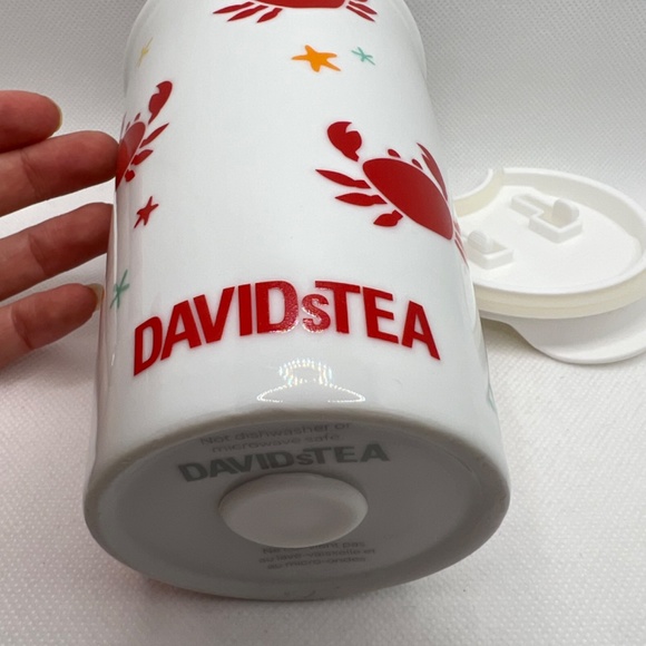 David’s Tea Ceramic Lobster & Stars Tea Mug Tumbler - Picture 13 of 14
